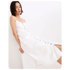 Size 6 Madewell White Button-Down Dress
